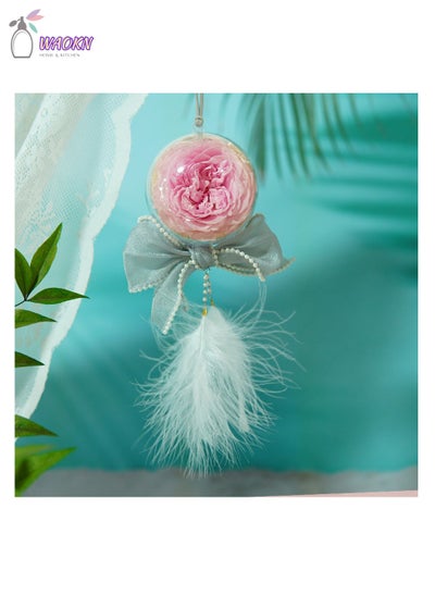 اشتري Eternal Flower Austin Rose Car Hanging, High Appearance Level Creative Gift Gift Box Home Decor في السعودية