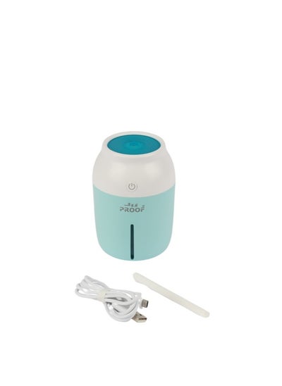 Buy Electric Steam Diffuser, 230ml, with LED Light - Sky Blue in Saudi Arabia