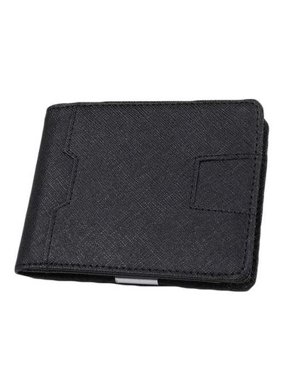 Buy Leather Pick-Up Case Men Wallet Black in UAE