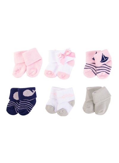 Buy Baby Terry Socks 6 Piece Sailboat in UAE