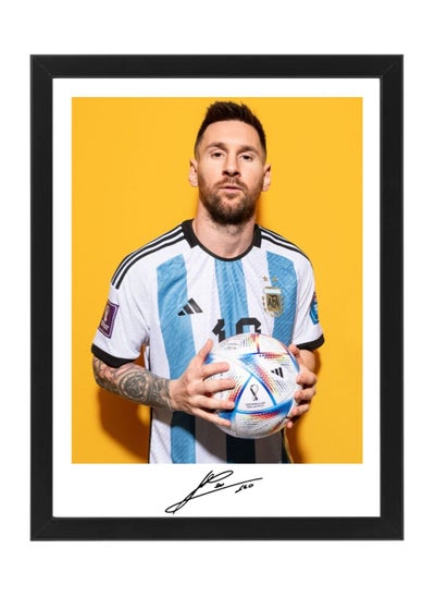 Buy Lionel Messi Argentina FIFA World Cup Autographed Poster with Frame 30x40cm in UAE