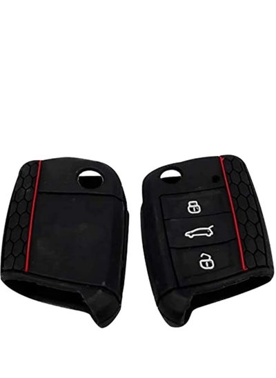 Buy Silicone car key protection case for Volkswagen Skoda Seat Golf black in Egypt