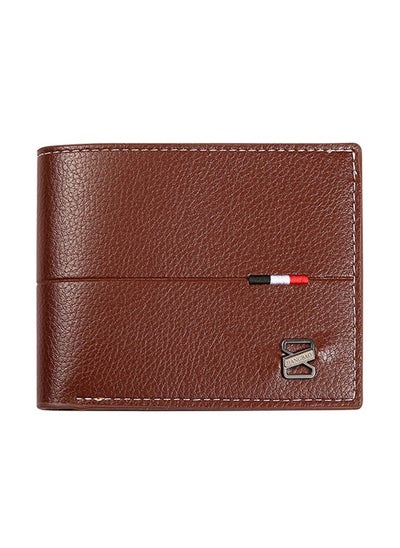 Buy Wallet for Men- Leather Wallet (Brown) in Saudi Arabia