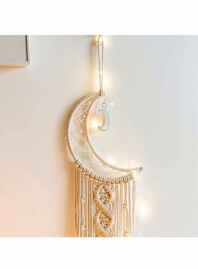 Buy Macrame Wall Hanging Small Woven Tapestry Wall Art Decor - Beautiful for Boho Home Decor, Apartment, Nursery, Party Decorations (No Lights) in UAE
