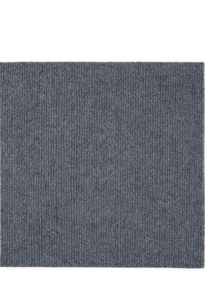 اشتري COOLBABY Self-Adhesive Carpet Tiles - Easy to Install, Mix & Match Colors, Ribbed Texture - 10 Tiles(30x30CM, Square, dark grey） في الامارات