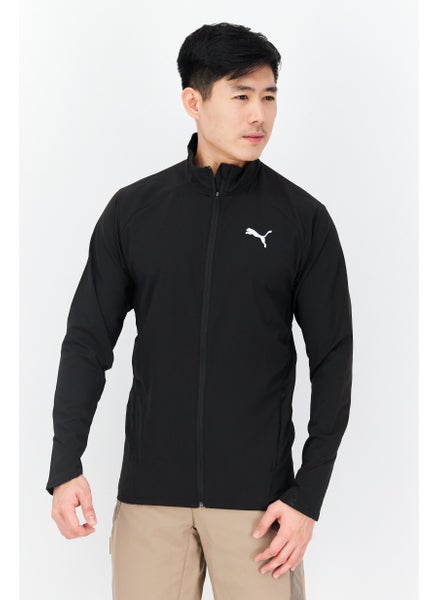 Buy Men Sportswear Fit Long Sleeves Training Jacket, Black in UAE