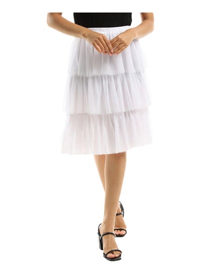 اشتري White Ruffled Tutu Skirt في مصر