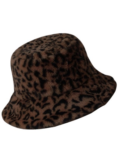 Buy Patterned winter fur baded bucket hat in Egypt