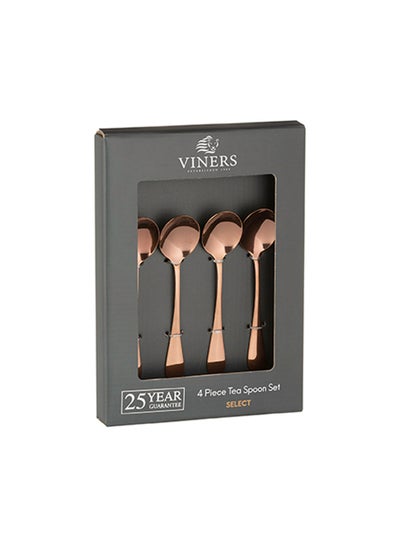 Buy Viners Copper 4 Pieces Tea Spoon Set Giftbox in UAE