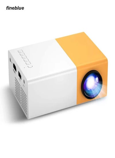 اشتري YG300 LED Projector 400 Lumens 320 x 240 Pixels 1080P Home Media Player With Remote Control -Yellow في الامارات