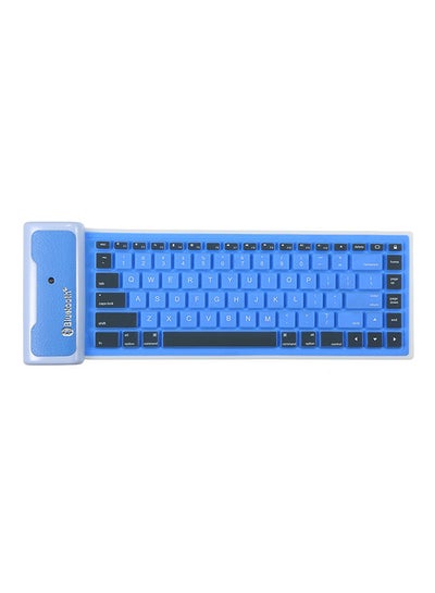 Buy Ultra Thin Foldable And Portable Waterproof Mini Bluetooth Keyboard Blue in Saudi Arabia