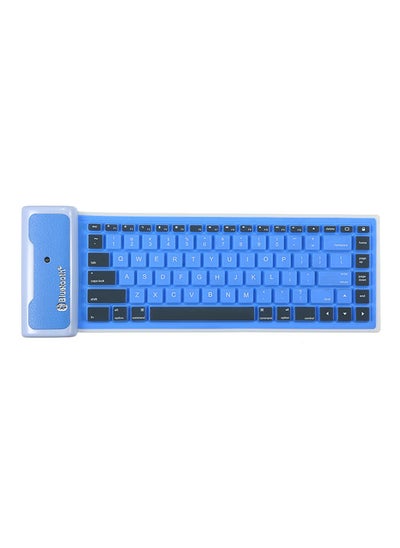 Buy Ultra Thin Foldable And Portable Waterproof Mini Bluetooth Keyboard Blue in Saudi Arabia