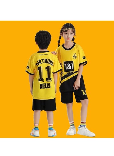 اشتري M MIAOYAN Borussia Dortmund Football Club Royce No. 11 Jersey Men and Women Kindergarten Children's Wear Football Sports Game Football Jersey Set في السعودية
