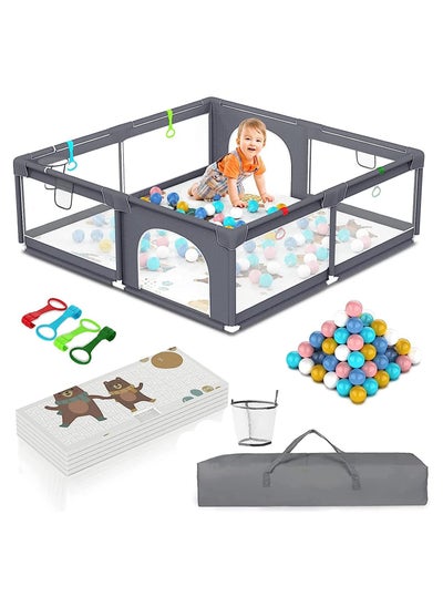 Buy HOCC Large Baby Playpen Fence with Balls and PlayMat in UAE