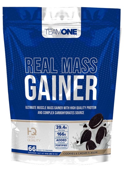 Buy Real Mass Gainer With High Quality Protien Cookies and Cream Flavour 8 kg in UAE