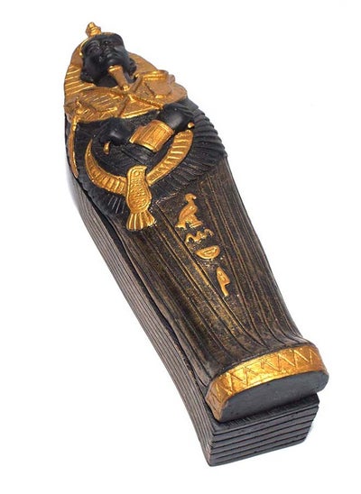 اشتري immatgar pharaonic Decorative Egyptian Mummy coffin Statue ancient Egyptian souvenirs gifts handmade Home decor collectibles Sculptures (shape1 - Multicolor2 - 14 CM Long) في مصر