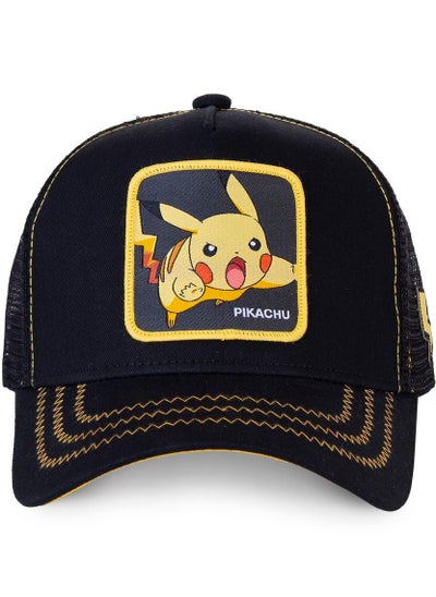 Buy Pokemon Pikachu Unisex Adult Trucker Cap Black in UAE