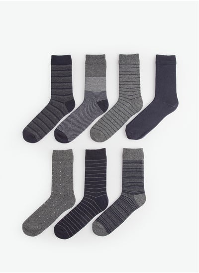 اشتري Striped Men's Socks 7 Pack في مصر