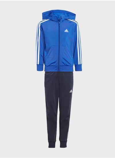 Buy Little Kids 3 Stripes Shiny Tracksuit in UAE