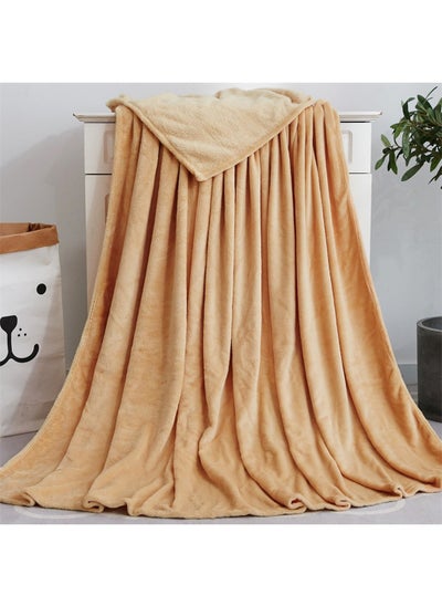 اشتري Super Soft Warm Flannel Sofa Bedding Fabric Camel في السعودية