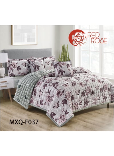 Buy Comforter set for two people 6piece bedspread, polyester 240 by 220cm in Saudi Arabia