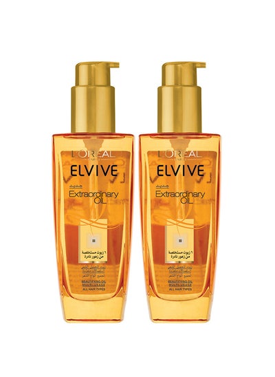 Buy 2 Pieces Elvive Exo Oil, 50ML in UAE