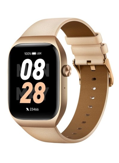 Buy Mibro Smart Watch T2 (Light Gold) - 1.75" Amoled Display, Bluetooth Calling, 10 Day Battery Life, 2ATM Waterproof, GPS Positioning, 105 Sports Modes, Heart Rate Monitoring, Sleep Monitoring in Egypt