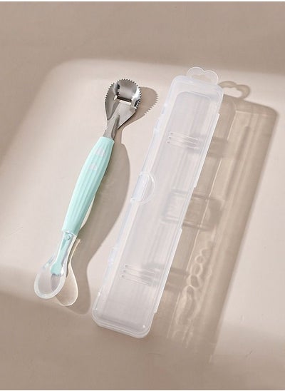 Buy Multifunctional Double Head Spoons for Peeling and Scraping Silicone Baby Food Spoon in UAE