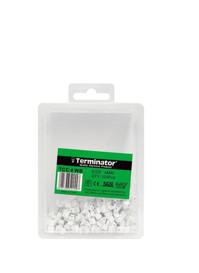 Buy Terminator Elec Cable Clip 4mm 100Pcs/Box TCC 4WB in UAE