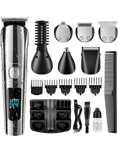 Buy Beard Trimmer for Men - (11-In-1)16Piece Beard Trimming Kit with Hair Clippers, Electric Razor - IPX7 Waterproof Mustache, Face, Nose, Ear, Body Shavers,FK-8688T in Saudi Arabia