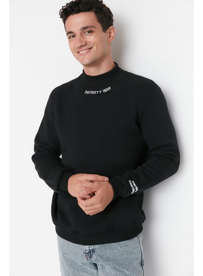 اشتري Sweatshirt - Black - Regular fit في مصر