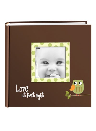 Buy Ev246Fbog 200Pocket Baby Owl Printed Designer Frame Cover Photo Album Green 4 X 6 Inch in UAE