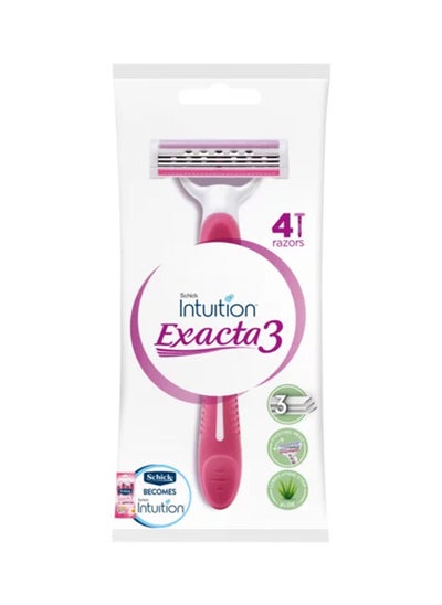 اشتري Exacta3 Disposable Razor For Women, 4 Pack في الامارات