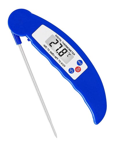 اشتري Meat Thermometer,Digital Cooking Food Thermometer Instant Read Thermometer with Long Probe for Grilling Kitchen Gadgets Outdoor BBQ Candy Thermometer Blue 1 Pack في الامارات