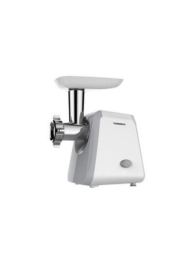 اشتري TORNADO Meat Grinder 1200 Watt Stainless Discs Turbo Speed White MG-1200T في مصر