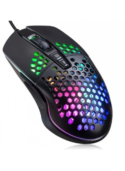 Buy QM1 RGB Gaming Mouse - 6400 DPI - Ultra Lightweight 75 Gram - 7 programmable keys - 3325 IC chip - Cable length 1.5m in Egypt