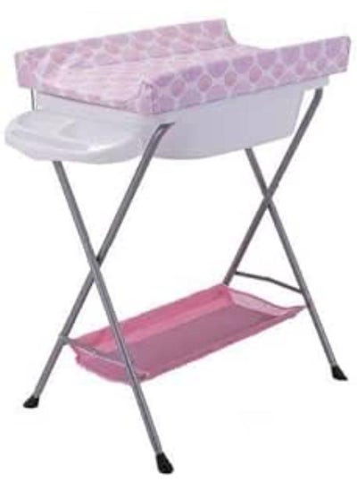 Buy Children Infant Changing Table - Pink Folding Baby Diaper Station Nursery Organizer for Newborn Toddler, 0-3 Years Old in Egypt