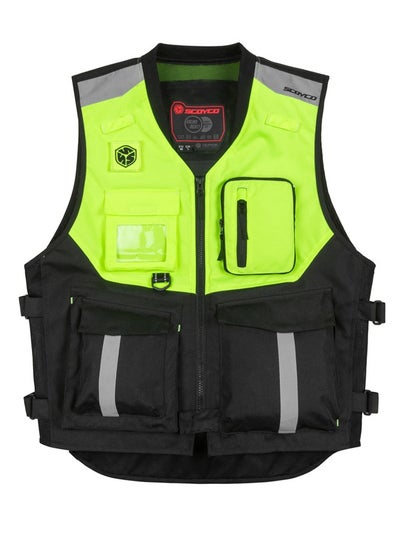 Buy JK116 CH24 Reflective Sleeveless Motorcycle Vest Safety Jacket in UAE