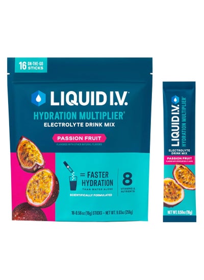 Buy Hydration Multiplier Electrolyte Powder Easy Open Packets Supplement Drink Mix Passion Fruit 16 in Saudi Arabia