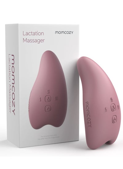 Buy Momcozy Warming Lactation Massager 2-in-1, Soft Breast Massager for Breastfeeding, Heat + Vibration Adjustable for Clogged Ducts, Improve Milk Flow, Engorgement in UAE