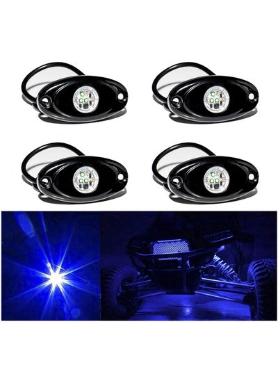 Buy KASTWAVE LED Rock Lights 4PODS Waterproof LED Neon Underglow Light for Car Truck ATV UTV SUV Offroad Boat Underbody Glow Trail Rig Lamp (Blue) in UAE