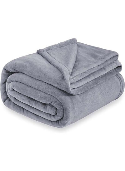 Buy SKY-TOUCH Twin Fleece Blanket : 270GSM Super Soft Lightweight Bed Blanket Plush Fuzzy Cozy Luxury Microfiber Throw Blanket for Home Office Dorm Bed Sofa Chair Couch Travel Camping (Grey 150 * 200cm) in UAE