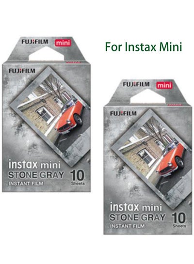 Buy 20 Sheets of Instax Mini Film Photo Paper Grey Color in Saudi Arabia