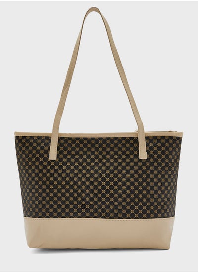 Buy All Over Print Shoulder Tote Bag in UAE