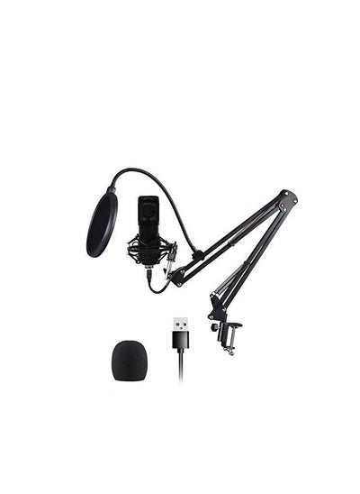 اشتري USB Condenser Microphone Computer Mic Kit Professional Studio Recording Bundle for Streaming Gaming Broadcasting Streaming, Voice Over, Project, Home-Studio في الامارات