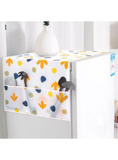Buy Dust-Proof Fridge Cover Washing Machine Cover [ Fridge Organizer ] with Storage Pockets for Pods Utensils or Anything for Quick Access- (Multicolor) in UAE