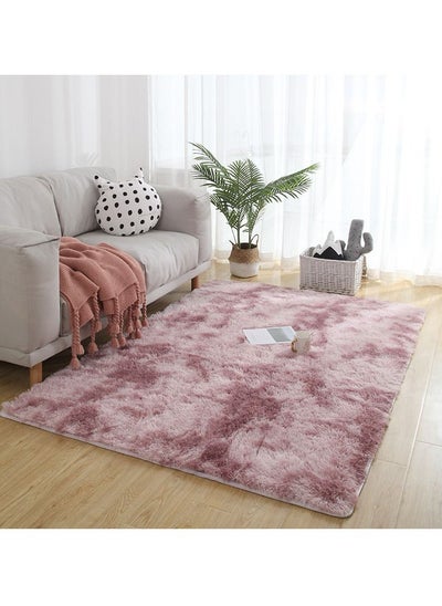 Buy Modern Wool Fluffy Floor Mat Carpet with Anti slip High Pile Bottom with Upgraded Foam (Size 120×160CM) in UAE