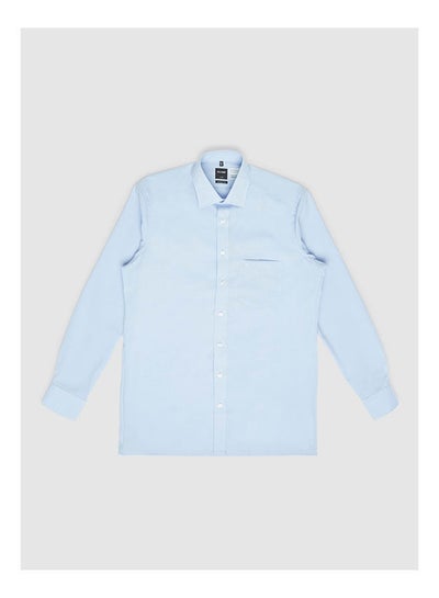 Buy Collared Neck Long Sleeve Plain/Basic Shirt in Egypt