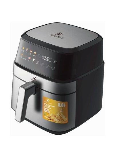 Buy Air Fryer Digital Control Panel Pre-Heat Program with Pre-Heat Function 8 Liter Black ST-1581 in Saudi Arabia