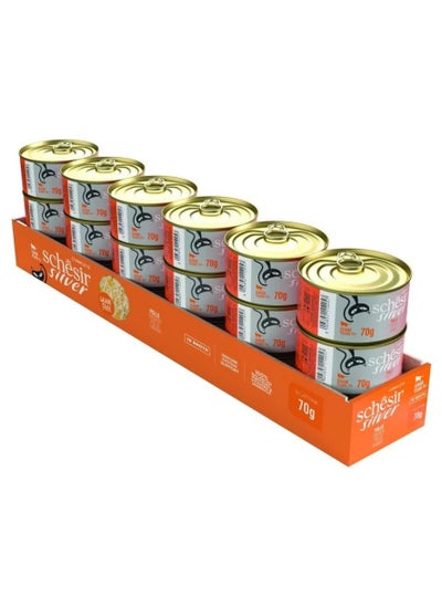 Buy Schesir, Silver Senior Cat Wholefood - Chicken - 70g X 12Cans in 1BOX in UAE